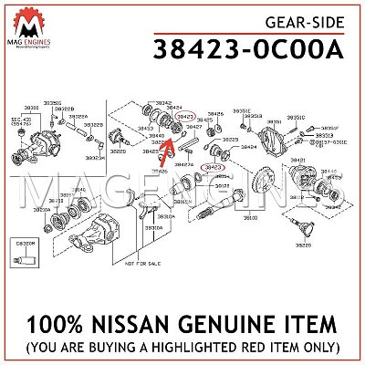 Clicca sull'immagine per ingrandirla. 

Nome:   38423-0C00A-NISSAN-GENUINE-GEAR-SIDE-384230C00A--800x800.jpg 
Visite: 126 
Dimensione: 112.0 KB 
ID: 1373180