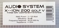 Golf V - Audio System X-ION 200 Casse acustiche